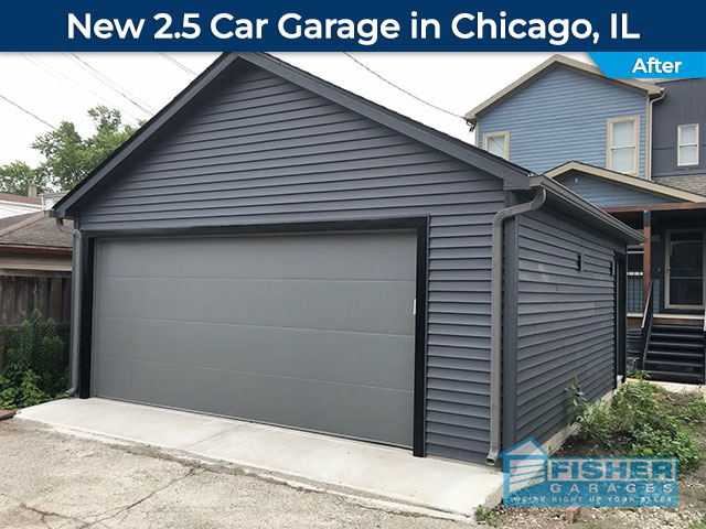 New 2 5 Car Garage In Chicago IL Fisher Garages 2 5 Car Garages Chicago Il 