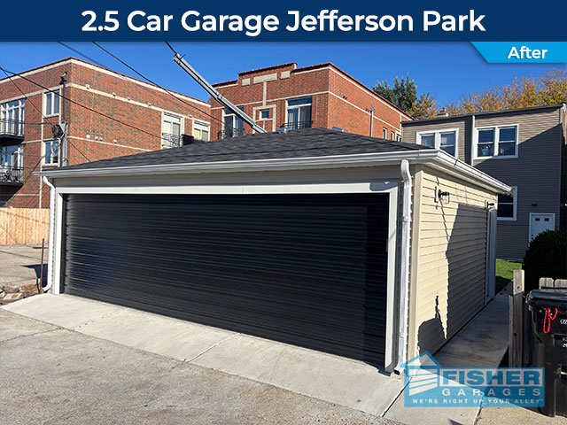 IL garage 専用 2.5 Car Garage in Jefferson Park Chicago, IL - Fisher Garages